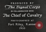 Image of Cavalry Rifle Platoon Kansas United States USA, 1933, second 24 stock footage video 65675062675