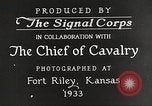 Image of Cavalry Rifle Platoon Kansas United States USA, 1933, second 25 stock footage video 65675062675
