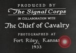 Image of Cavalry Rifle Platoon Kansas United States USA, 1933, second 26 stock footage video 65675062675