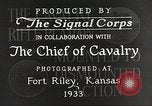 Image of Cavalry Rifle Platoon Kansas United States USA, 1933, second 27 stock footage video 65675062675