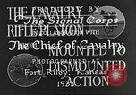 Image of Cavalry Rifle Platoon Kansas United States USA, 1933, second 28 stock footage video 65675062675