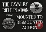 Image of Cavalry Rifle Platoon Kansas United States USA, 1933, second 39 stock footage video 65675062675