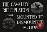 Image of Cavalry Rifle Platoon Kansas United States USA, 1933, second 40 stock footage video 65675062675