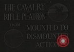 Image of Cavalry Rifle Platoon Kansas United States USA, 1933, second 41 stock footage video 65675062675