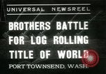 Image log-championnat de laminage Port Townsend Washington USA, 1937, de la seconde 1 séquences d'archives historiques vidéo 65675062689