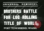 Image log-championnat de laminage Port Townsend Washington USA, 1937, de la seconde 4 séquences d'archives historiques vidéo 65675062689