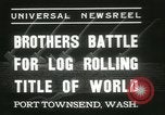 Image log-championnat de laminage Port Townsend Washington USA, 1937, de la seconde 7 séquences d'archives historiques vidéo 65675062689