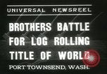 Image log-championnat de laminage Port Townsend Washington USA, 1937, de la seconde 8 séquences d'archives historiques vidéo 65675062689