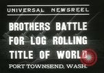 Image log-championnat de laminage Port Townsend Washington USA, 1937, de la seconde 9 séquences d'archives historiques vidéo 65675062689