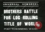 Image log-championnat de laminage Port Townsend Washington USA, 1937, de la seconde 10 séquences d'archives historiques vidéo 65675062689