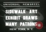 Image of painting exhibition New York City USA, 1937, second 1 stock footage video 65675062690