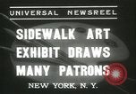 Image of painting exhibition New York City USA, 1937, second 5 stock footage video 65675062690