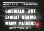 Image of painting exhibition New York City USA, 1937, second 6 stock footage video 65675062690