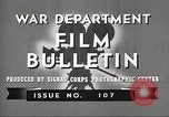 Image US Army films pour les soldats durant Seconde Guerre Mondiale United States USA, 1943, de la seconde 8 séquences d'archives historiques vidéo 65675062805