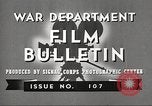 Image US Army films pour les soldats durant Seconde Guerre Mondiale United States USA, 1943, de la seconde 9 séquences d'archives historiques vidéo 65675062805