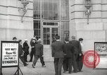 Image of men enlist at US Navy recruitment center in World War 2 San Francisco California USA, 1941, second 3 stock footage video 65675062832