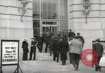 Image of men enlist at US Navy recruitment center in World War 2 San Francisco California USA, 1941, second 4 stock footage video 65675062832