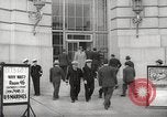 Image of men enlist at US Navy recruitment center in World War 2 San Francisco California USA, 1941, second 20 stock footage video 65675062832