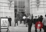 Image of men enlist at US Navy recruitment center in World War 2 San Francisco California USA, 1941, second 23 stock footage video 65675062832