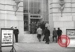 Image of men enlist at US Navy recruitment center in World War 2 San Francisco California USA, 1941, second 30 stock footage video 65675062832