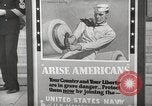 Image of men enlist at US Navy recruitment center in World War 2 San Francisco California USA, 1941, second 32 stock footage video 65675062832