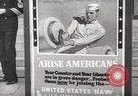Image of men enlist at US Navy recruitment center in World War 2 San Francisco California USA, 1941, second 36 stock footage video 65675062832