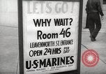 Image of men enlist at US Navy recruitment center in World War 2 San Francisco California USA, 1941, second 40 stock footage video 65675062832