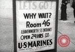 Image of men enlist at US Navy recruitment center in World War 2 San Francisco California USA, 1941, second 41 stock footage video 65675062832