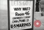 Image of men enlist at US Navy recruitment center in World War 2 San Francisco California USA, 1941, second 43 stock footage video 65675062832