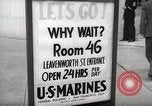 Image of men enlist at US Navy recruitment center in World War 2 San Francisco California USA, 1941, second 47 stock footage video 65675062832