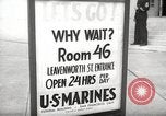 Image of men enlist at US Navy recruitment center in World War 2 San Francisco California USA, 1941, second 48 stock footage video 65675062832