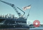 Standbild USS Nevada verlassen drydock nach Reparaturen Pearl Harbor Hawaii USA, 1942, aus Sekunde 56 historischem Filmmaterial Videoclip 65675062939