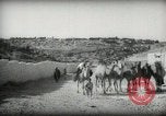 Standbild kleiner Junge zu Fuß und mit Kamelen Amman Transjordan, 1945, aus Sekunde 11 historischem Filmmaterial Videoclip 65675062976