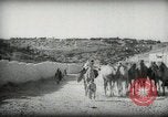 Standbild kleiner Junge zu Fuß und mit Kamelen Amman Transjordan, 1945, aus Sekunde 12 historischem Filmmaterial Videoclip 65675062976