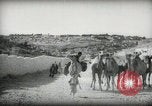 Standbild kleiner Junge zu Fuß und mit Kamelen Amman Transjordan, 1945, aus Sekunde 14 historischem Filmmaterial Videoclip 65675062976