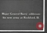 Standbild Major General Thomas H Barry Adressen Soldaten Rockford Illinois USA, 1917, aus Sekunde 15 historischem Filmmaterial Videoclip 65675063008