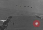 Image of USS Enterprise (CV-6) battling Japanese warplanes Pacific Ocean, 1942, second 27 stock footage video 65675063020