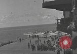 Image of USS Enterprise (CV-6) battling Japanese warplanes Pacific Ocean, 1942, second 39 stock footage video 65675063020
