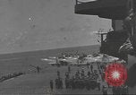 Image of USS Enterprise (CV-6) battling Japanese warplanes Pacific Ocean, 1942, second 40 stock footage video 65675063020