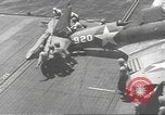 Image of USS Enterprise under attack in Battle of Santa Cruz Island Pacific Ocean, 1942, second 4 stock footage video 65675063026