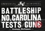 Image of USS North Carolina live firing exercise Atlantic Ocean, 1941, second 1 stock footage video 65675063047