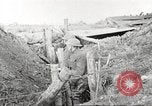Image of American soldiers in World War 1 trench France, 1917, second 43 stock footage video 65675063069