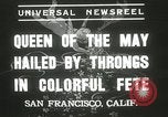 Image of Queen of the May San Francisco California USA, 1937, second 8 stock footage video 65675063189