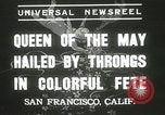 Image of Queen of the May San Francisco California USA, 1937, second 9 stock footage video 65675063189