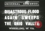 Standbild Hochwasserschäden Wheeling West Virginia USA, 1937, aus Sekunde 3 historischem Filmmaterial Videoclip 65675063193