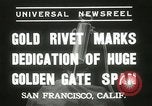 Standbild Golden Gate Bridge Widmung San Francisco California USA, 1937, aus Sekunde 9 historischem Filmmaterial Videoclip 65675063194