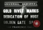 Standbild Golden Gate Bridge Widmung San Francisco California USA, 1937, aus Sekunde 12 historischem Filmmaterial Videoclip 65675063194