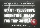 Standbild Montage von Teleskop Lester Pennsylvania USA, 1937, aus Sekunde 1 historischem Filmmaterial Videoclip 65675063195