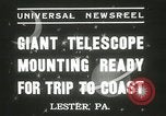 Standbild Montage von Teleskop Lester Pennsylvania USA, 1937, aus Sekunde 5 historischem Filmmaterial Videoclip 65675063195