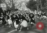 Image of hoop-rolling contest Wellesley Massachusetts USA, 1933, second 23 stock footage video 65675063201